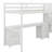 Jaxsten Twin Size Loft Bed Frame with Built-in Desk and Double Storage Drawers-732394397