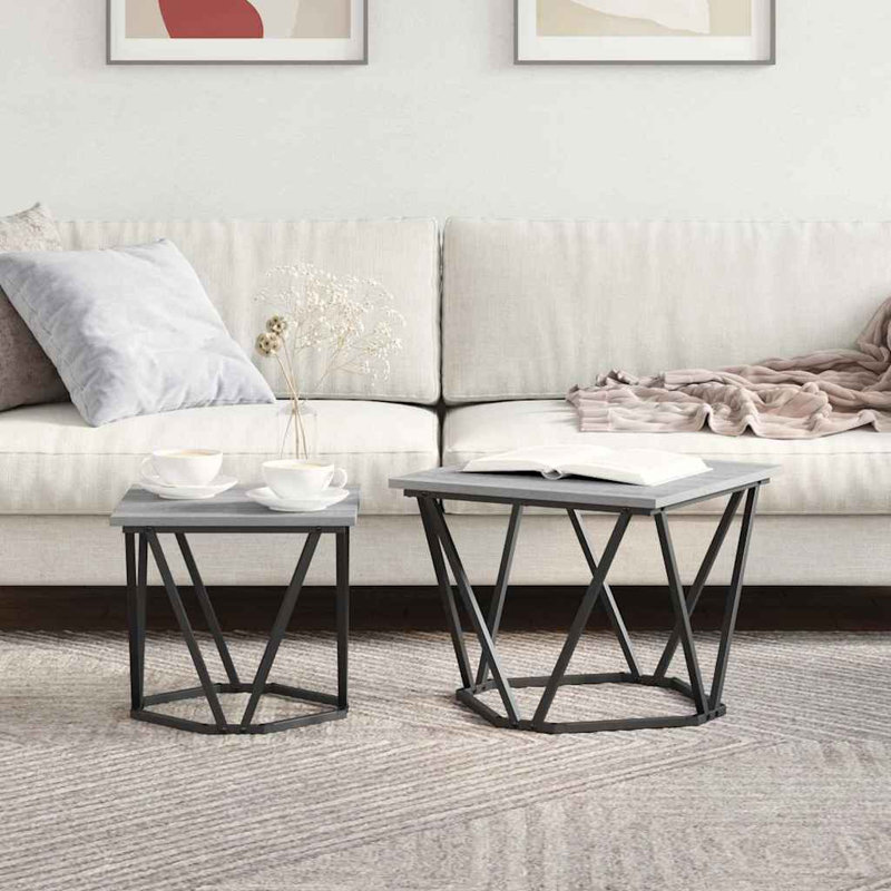 End Table Set, Grey