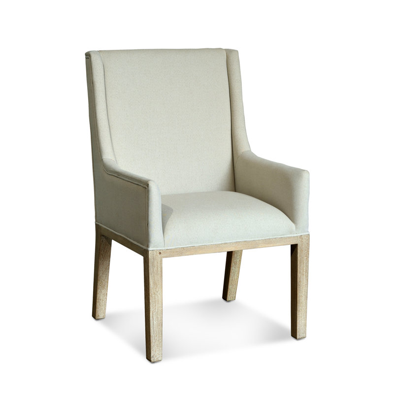 Chaise avec accoudoirs crème