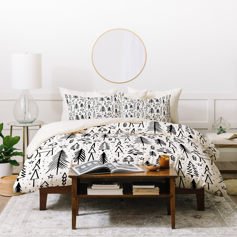 Modern & Contemporary Polyester Duvet Cover, Twin Duvet Cover + 1 Standard Sham