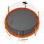 Trampoline 16 pi avec pompe à panier et échelle de basketball orange-110423664