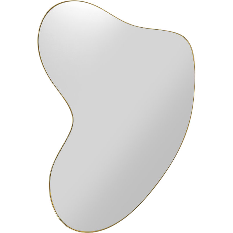 Wall Mirror Shape Brass 110x120cm