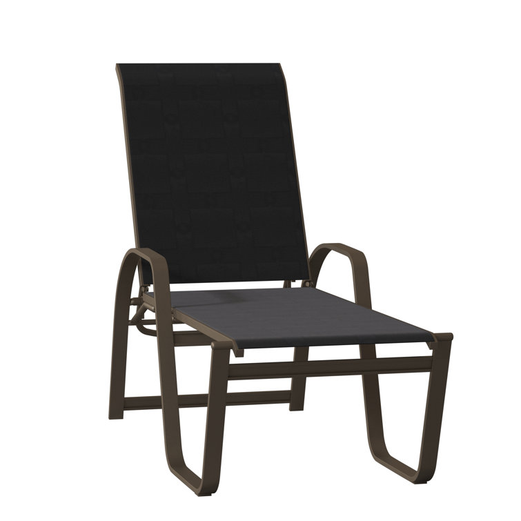 Holna Outdoor Rust-Resistant Metal Chaise Lounge