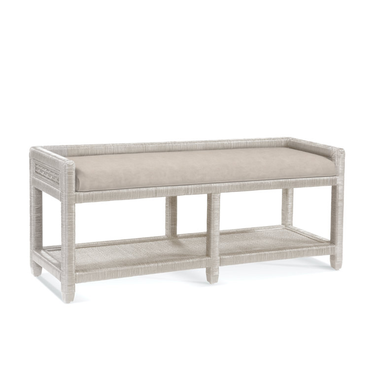 Banc de rangement en osier Glinda