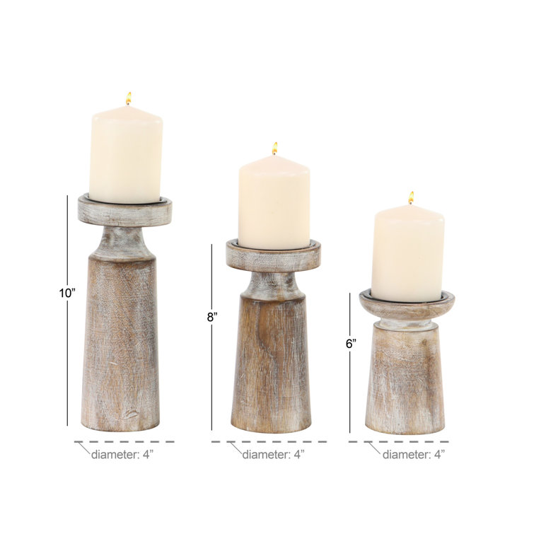 Three Posts™ Wood Tabletop Candlestick & Reviews