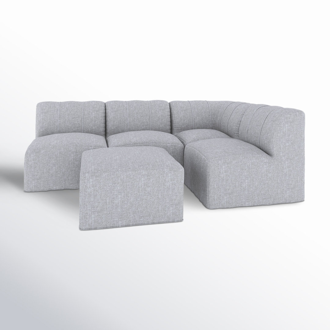 Praia 96" Sunbrella® Outdoor Sofa with Ottoman Joss & Main Cushion 
