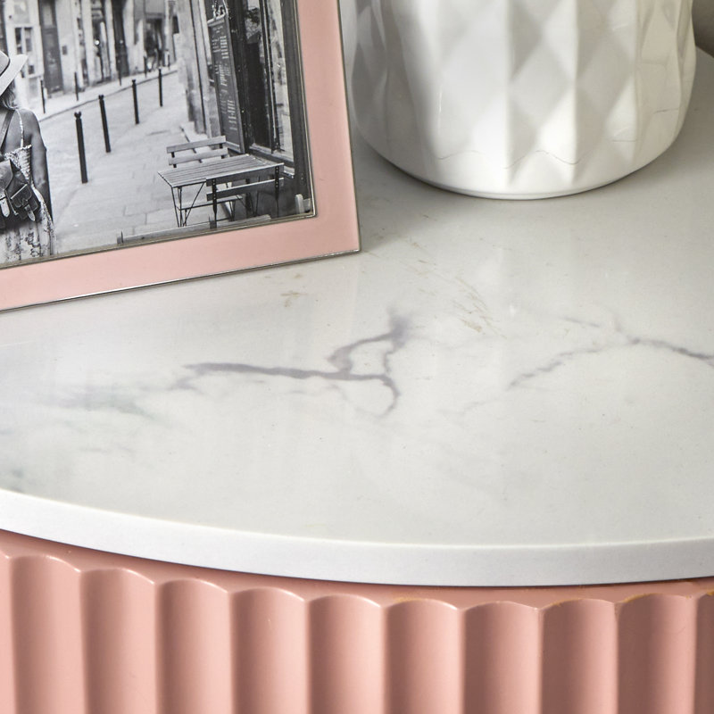 Lula Corner Accent Cabinet, Pink