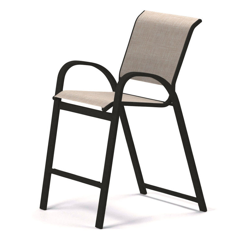 Tabouret de bar 42 po Holna, Naturel, Graphite texturé