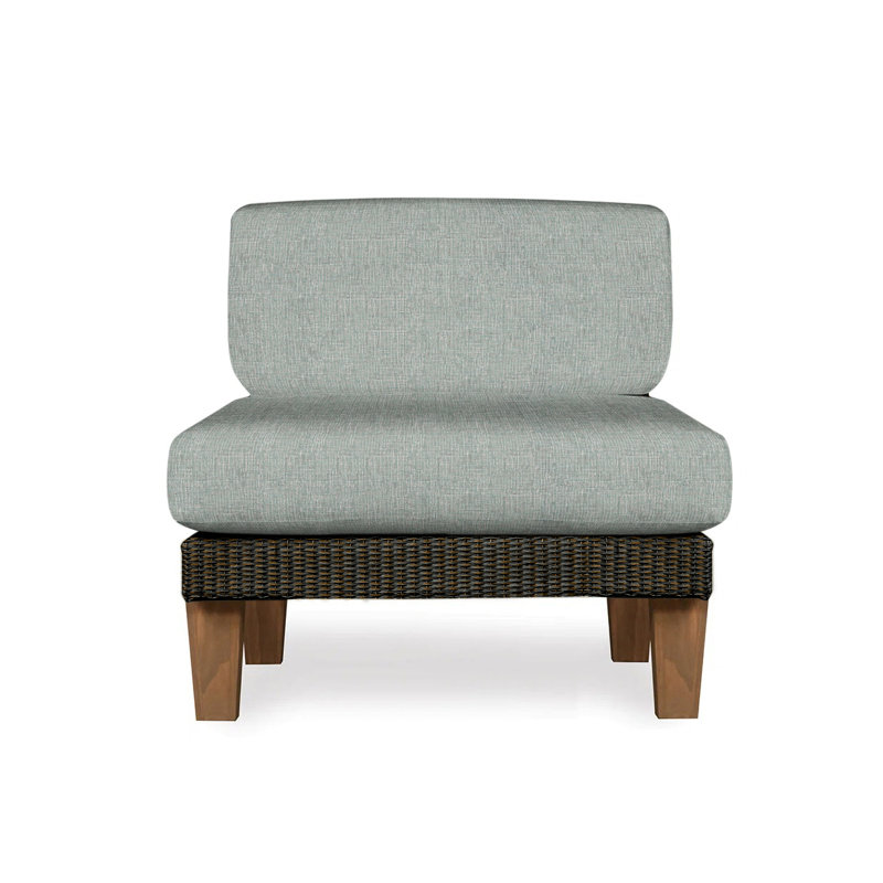 Catalina Outdoor Teak Lounge Chair, Mink, Demo Oatmeal