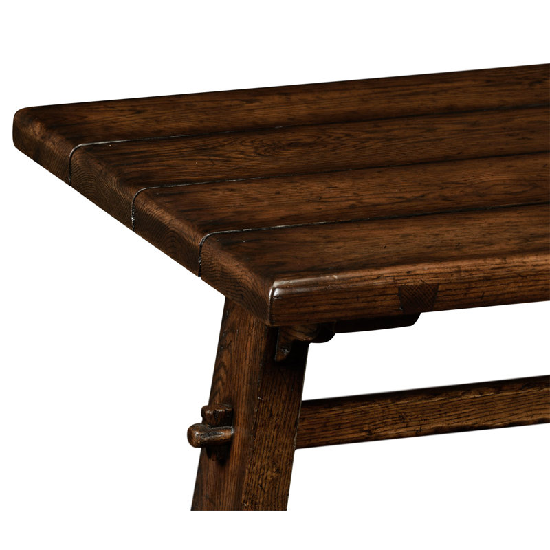 Sherwood Oak Solid Oak Dining Table, Dark Brown Tudor Oak