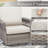 2 Piece Swivel Rocker Patio Chairs In Gray/beige With 5-inch , , 360 Motion, Ergonomic Cushion, High Back For Relaxation Gray/beige, Weather-, Swivel, High Design