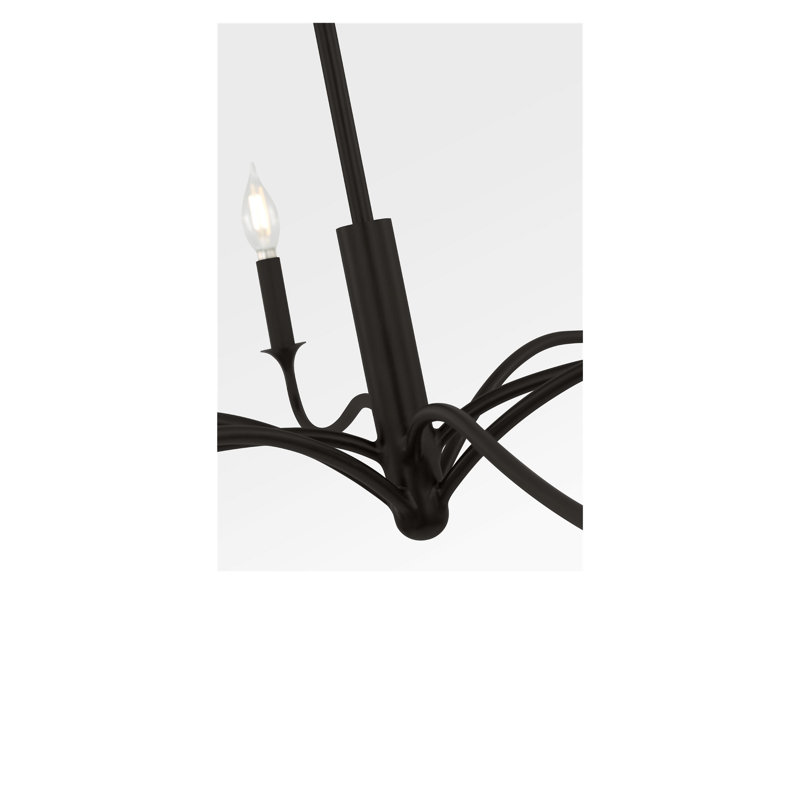 Chatsworth Chandelier, Aged Iron, 63" H x 42" W  x 42" D, 8