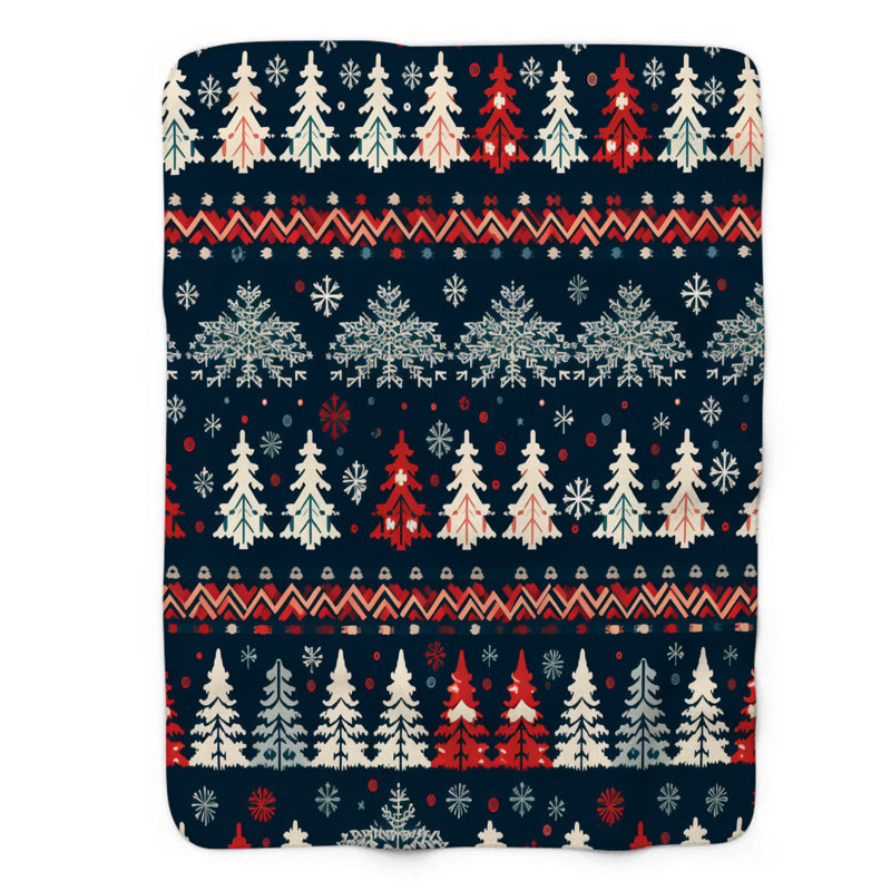 Cozy Winter Art - 1 pièce Sherpa Premium, Lit simple
