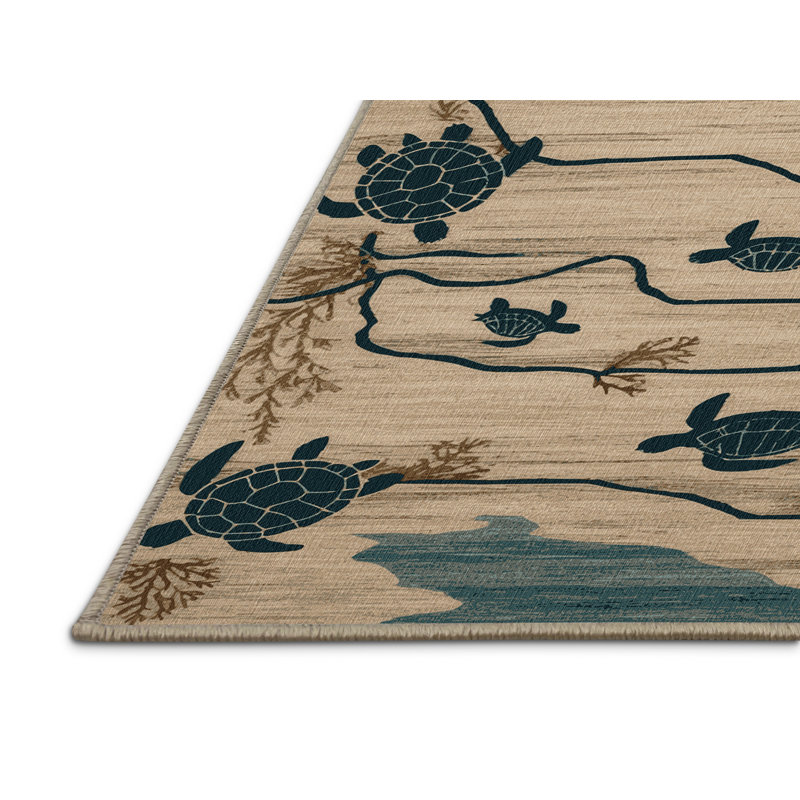 Tapis brun lavable à la machine, Rectangle de 5 pi x 8 pi