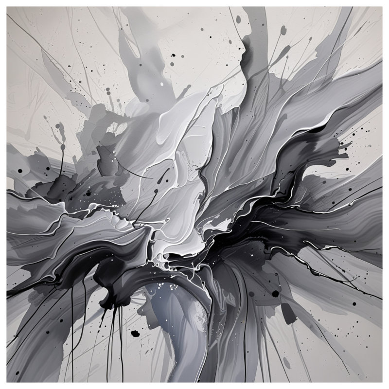 Rideau de douche abstrait - Art Modern Decor, 70in W x 84in H