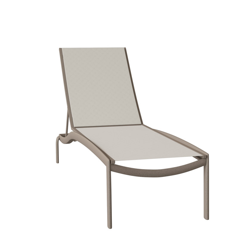 Kor Outdoor Metal Chaise Lounge, Bogota, Mocha