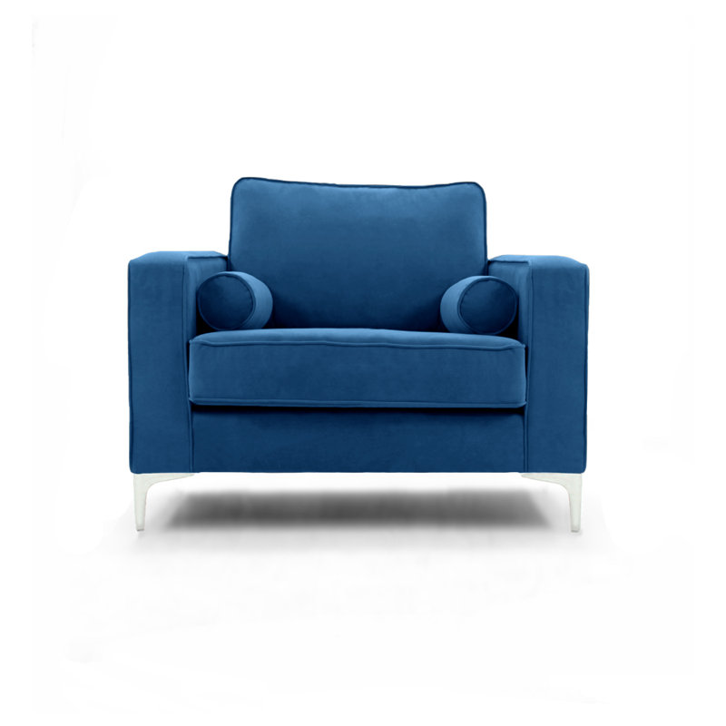 Georgio 105cm Velvet Recessed Arm Sofa
