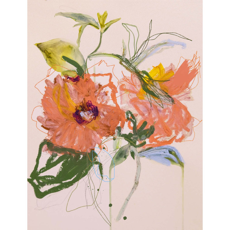 Rosa Chinensis Lutea Print, 40" H x 30" W x 2" D