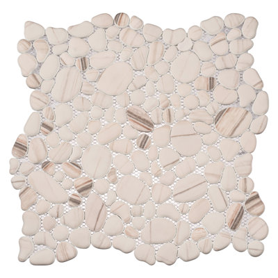 Mesa Pebble/Stone Look Glass Mosaic Wall Tile