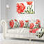 Coquelicots rouges - coussin à imprimé floral-30423060-89151662