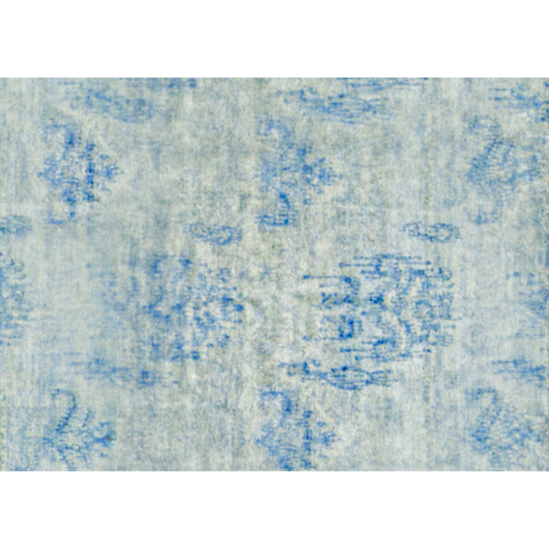 Tapis bleu de haute qualité noué à la main