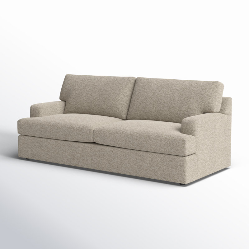 Canapé-lit rembourré sur mesure 84 po Cleo, Tissu bouclé gris Château Davis