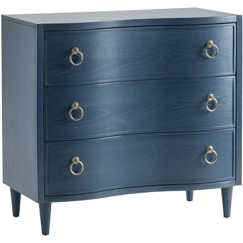 Hawthorne Estate Mid-Century 3-Drawer Brown Oak Chest