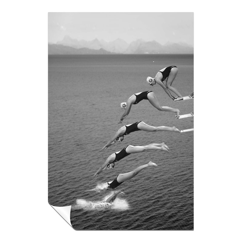 Woman Diver Artistic - No Frame Print, 31cm H x 20cm W