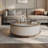 Italian light luxury round lift coffee table