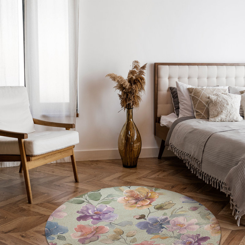 Tapis tressé Blossom Stream, Rond 5 pi