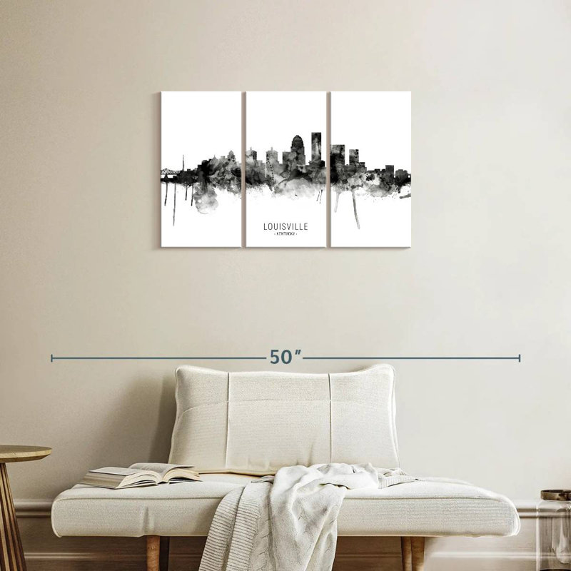 Louisville, Kentucky City Skyline III, H 20 po x l 33 po