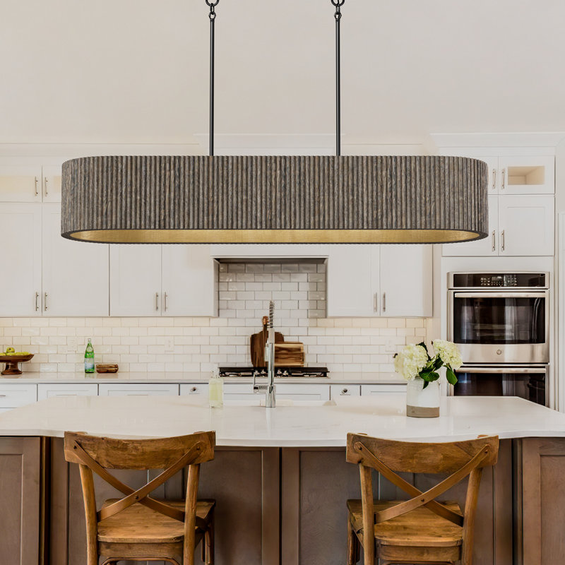 Luminaire suspendu pour îlot de cuisine Mid-Century, Dark Brown