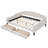 Modern Style Full Size Upholstered Tufted Daybed With Two Drawers