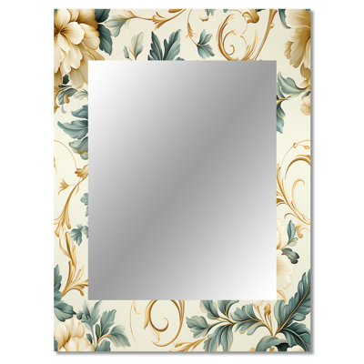 Langford Vintage Ornamental Frames Victorian Pattern - damask  Decorative Wall Mirror, Damask Mirror, Printed Metal Art