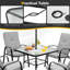 Ensemble repas pour 4 personnes avec coussins et parasol Mannox Square