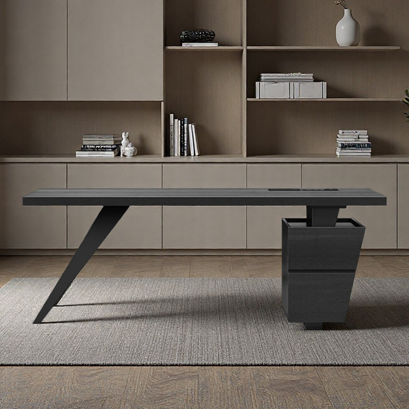 Bureau avec multiprise pour tiroir domestique, H 29,53 po x l 78,74 po x P 31,5 po