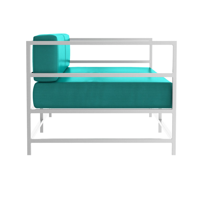 Causeuse Delano, NO, Toile Aruba Sunbrella®, Blanc Tex