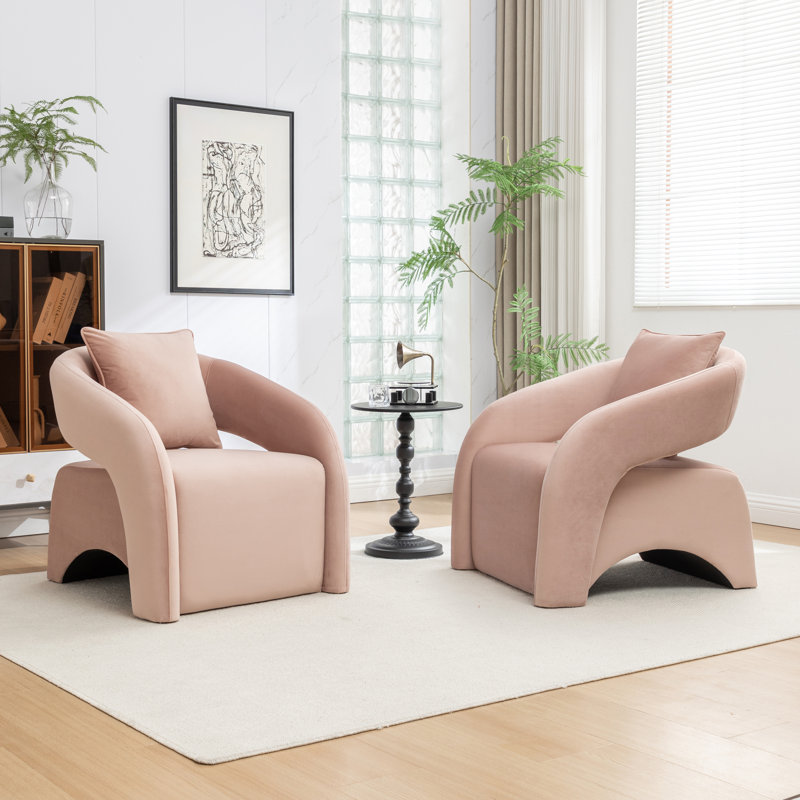 Pinette Upholstered Armchair, Pink