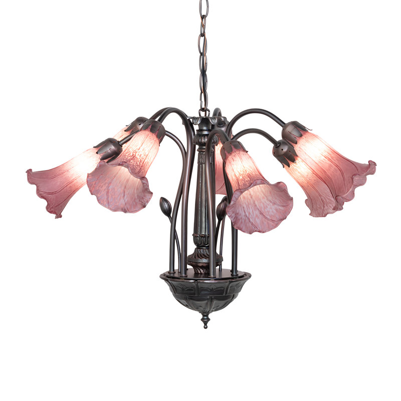 Lustre classique / traditionnel à 7 lumières Hildigard, Lavande