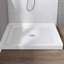 DeerValley 35" L x 35" W Single Threshold Square White Shower Base Center Drain, Non-slip Design