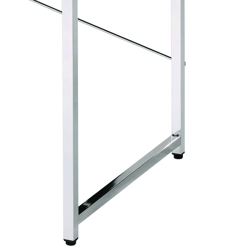 White Metal Writing Table With 51 In. Package Depth And Veneer Surface Desk 47 In Width