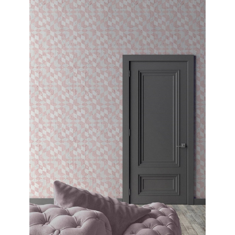 Baynard 10m x 52cm Matte Paste the Wall Wallpaper Roll, Pink