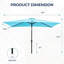 Parasol rectangulaire 6,5 x 10 pi avec manivelle-822946945