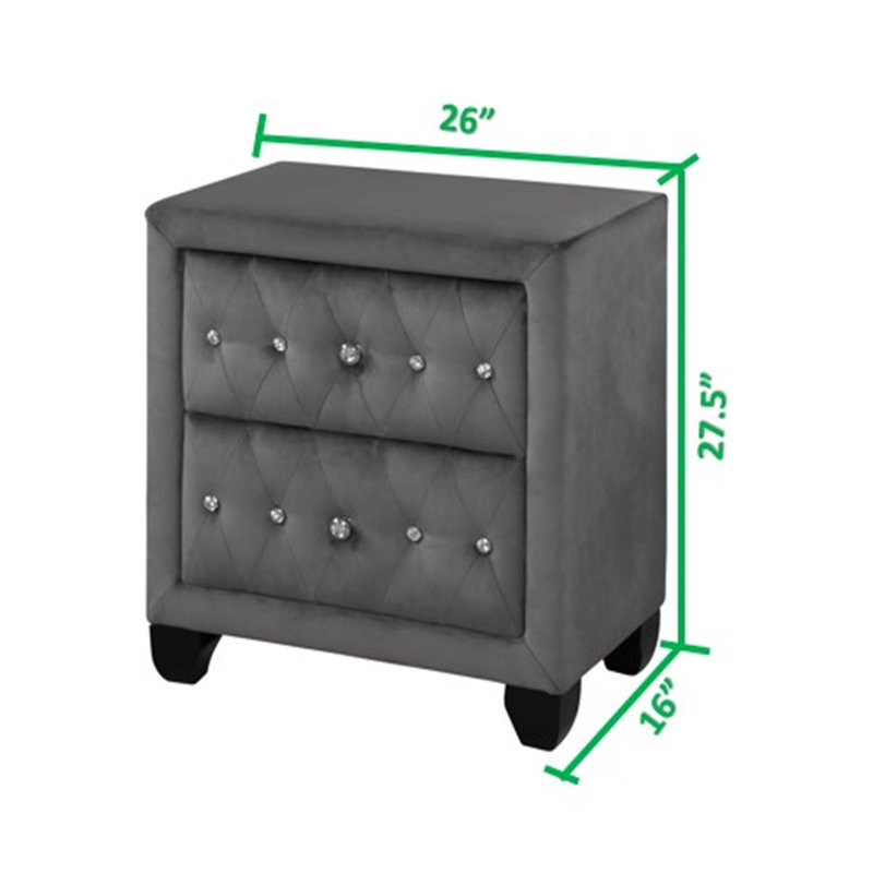 Ensemble de chambre à coucher Deferrell gris pour chambre à coucher