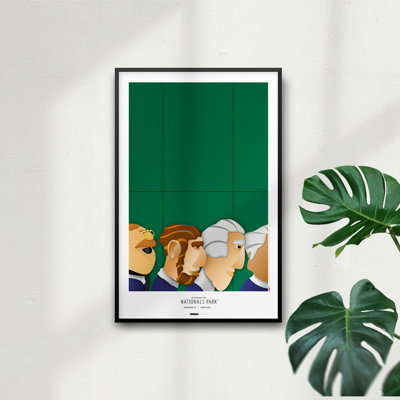 «Minimalist Nationals Park» par S. Preston, impression sur toile non encadrée