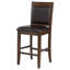 Chaise de comptoir rembourrée Alysse Noyer