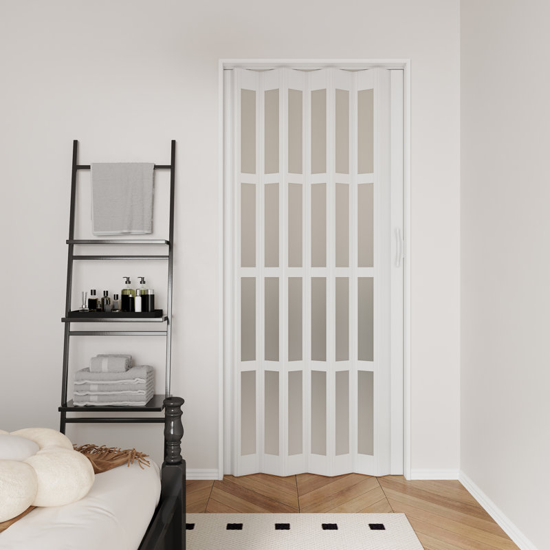 Porte accordéon creuse en PVC / vinyle 80 po, 36 po x 80 po