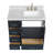 37'' Single Bathroom Vanity with Carrara Marble Top-93359247
