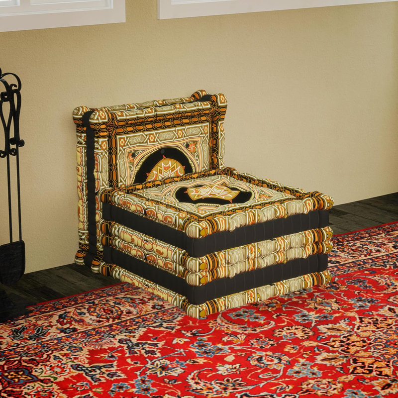 Velvet Accent Chair, Black/Yellow