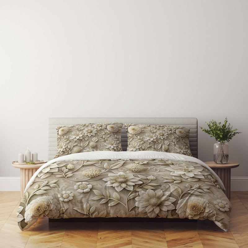 High-Quality Double Quilt Cover Set, 100% Polyester & Cotton Blend, 78.7 x 78.7 Inches | Includes 2 Pillowcases (23.6 x 23.6 Inches) | Machine Washable, Button Closure, Soft & Durable, Perfect for Cozy Bedrooms